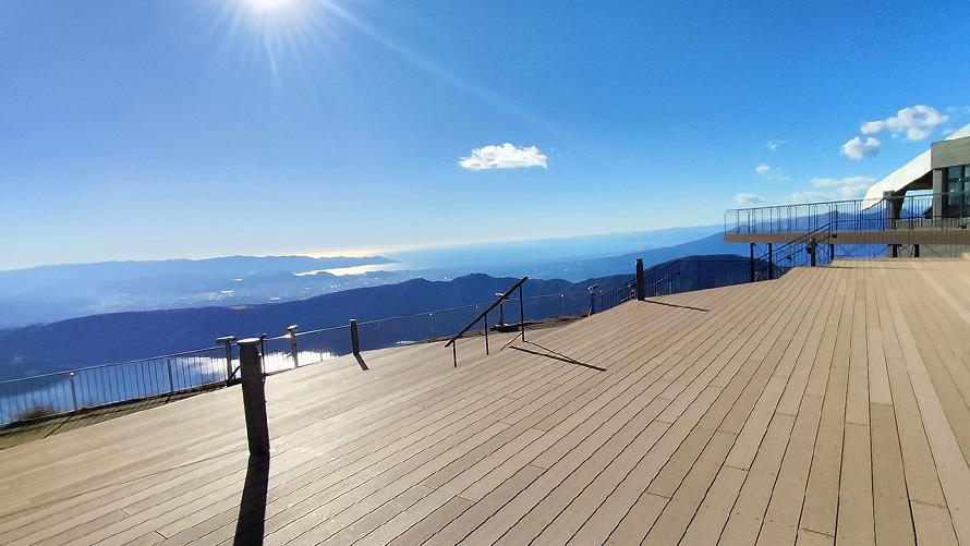 箱根駒ケ岳ロープウェー,山頂,絶景,突き出しデッキ,富士山,芦ノ湖