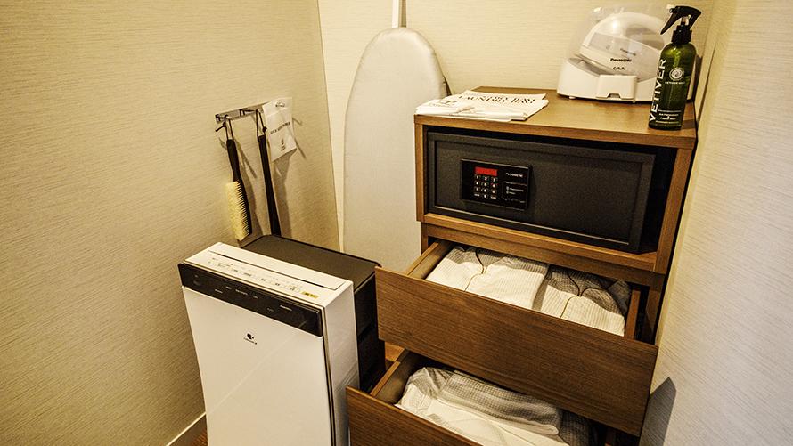 客室備品（空気清浄機、アイロン、ナイトウェア、など）