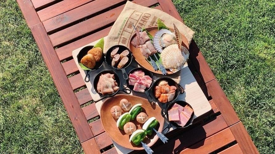 バーべニューでキャンプ気本を味わう