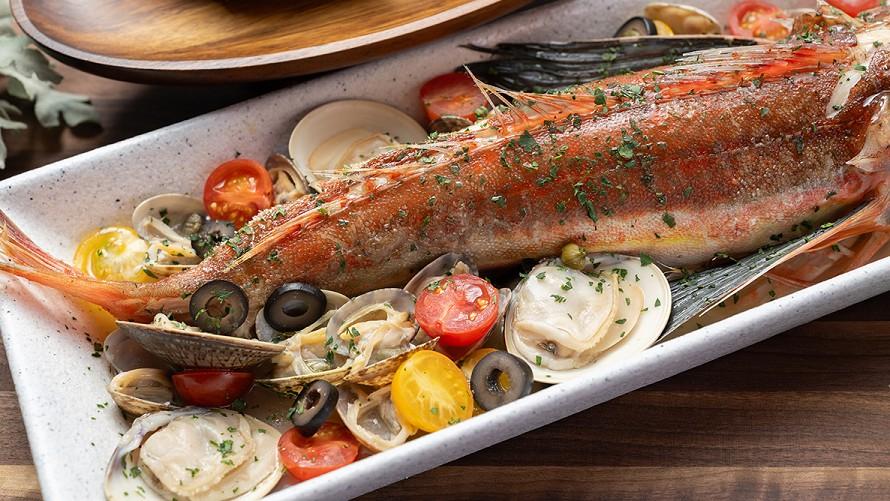 九州産鮮魚のグリル アクアパッツァ仕立て