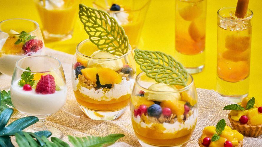 ライチとマンゴーのミニパフェ
