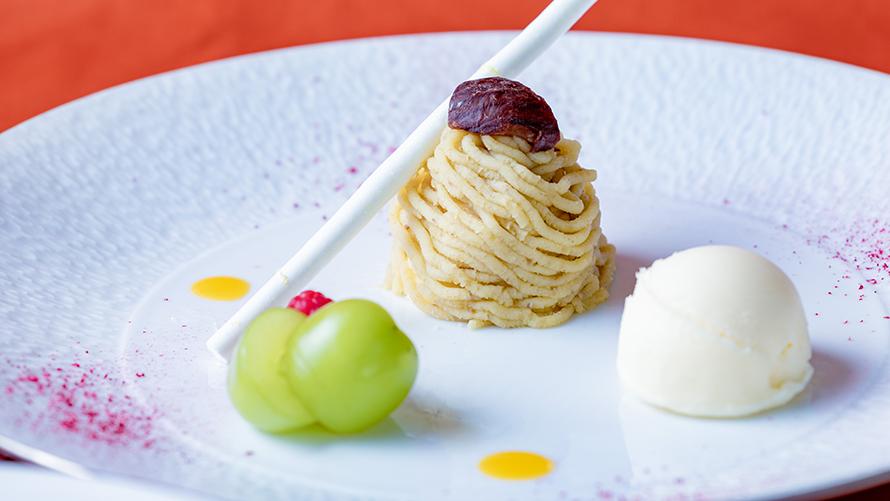 モンテビアンコ 洋梨のシャーベット添え