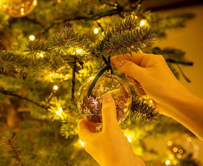 Ornaments using plants from the budding garden