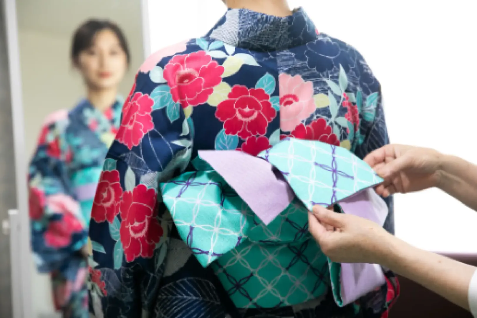 プロによる着付け