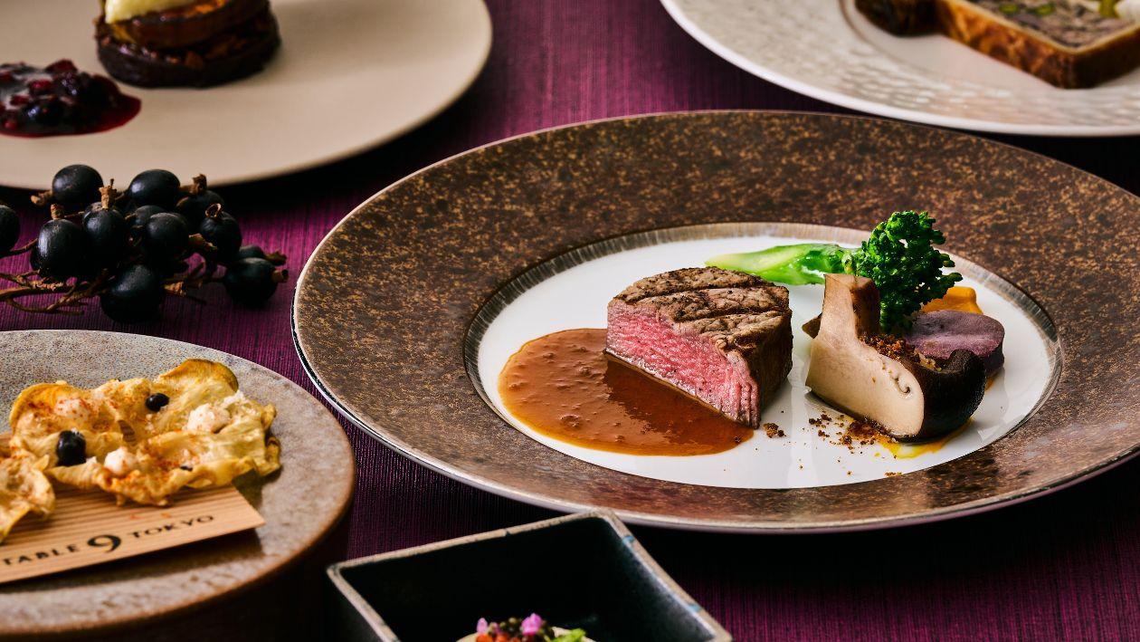 DINING & BAR TABLE 9 TOKYO 選べる洋食ディナー付きステイ オアシスコースのメニュー一例