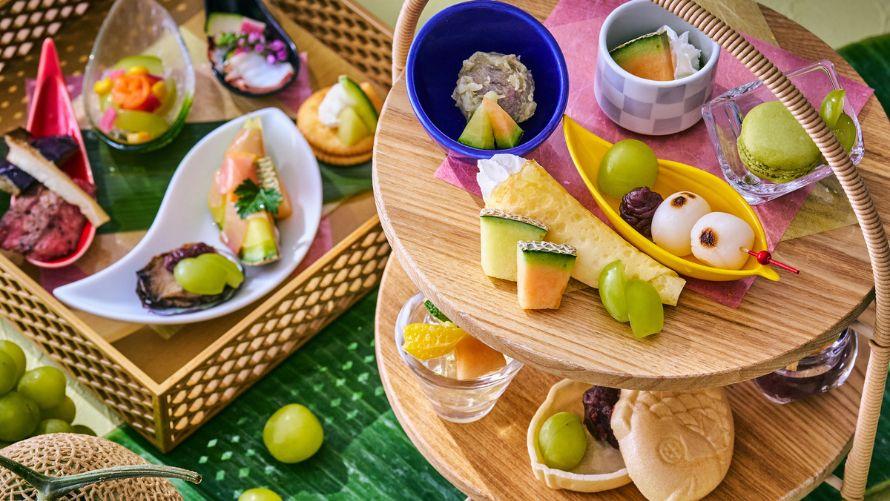 味街道 五十三次｜和のアフタヌーンティー「〜夏風薫る〜メロンとシャインマスカット」